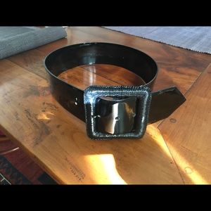 Giambattista Valli wide patent leather belt